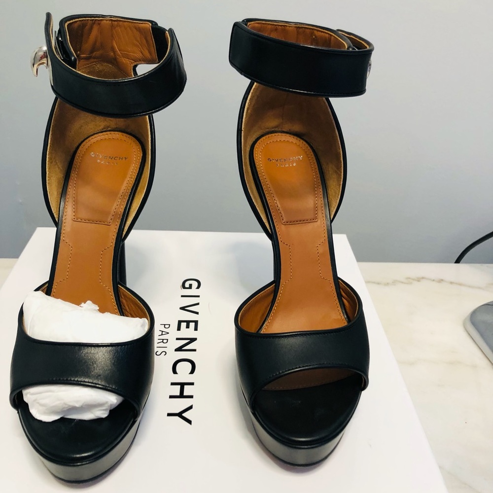 Givenchy Black Shark Lock High Heel Sandals $PRICE DROP⬇️